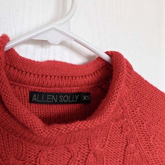 $45/2 Allen Solly Red Cable knit sweater - Picture 2 of 8